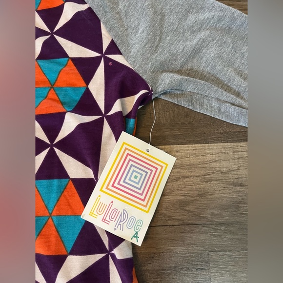 NWT LuLaRoe Julia Raglan Geometric Pattern Dress SZ XS - Picture 9 of 10